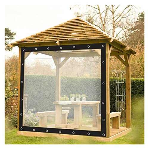 ZWYSL wasserdichte Seitenwände Der Pergola Für Den Außenbereich Transparente wasserdichte Plane Mit Ösen Outdoor-PVC-Vorhang Erhältlich Für Pavillon, Gartenpflanzen Bedecken von ZWYSL