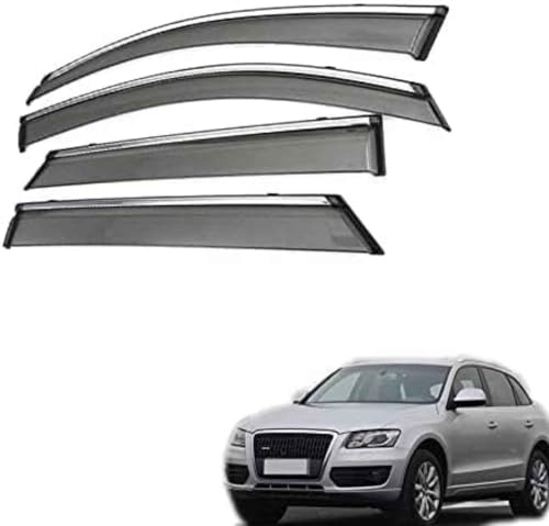 ZXBL 4 Stück Autofenster Windabweiser, Für Audi Q5 2010 2011 2012 2013 2014 2015 2016 2017 2018 Regenabweiser Fenster visiere Lüftung sabweiser Anklebbare Deflektoren von ZXBL
