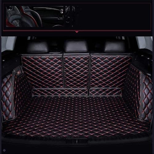 ZXBL Auto Leder Kofferraummatte für BMW X1 U11 Hybrid iX1 U11 EV 2022 2023 2024, Vollabdeckung Kofferraumwannen rutschfest Kofferraum Schutzmatte Zubehör,Black-red ZXBL Auto Leder Kofferraummatte für BMW X1 U11 Hybrid iX1 U11 EV 2022 2023 2024, Vollabdeckung Kofferraumwannen rutschfest Kofferraum Schutzmatte Zubehör,Black-red von ZXBL