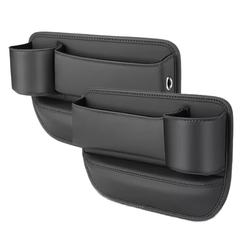 ZXBL Autositz Organizer, für Land Rover Defender 90 2020 2021 2022 2023 2024,Autositz Konsole Seitentaschen,Autositz LüCkenfüLler Organizer FüR Lagerung,A-Black von ZXBL