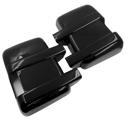 ZXBL Rückspiegel Abdeckung für Ford F250 2008-2016, Auto Spiegelgehuse Rückspiegeldeckel Seite Flügel Spiegel Kappen Abdeckung Rückspiegelkappe,Black von ZXBL