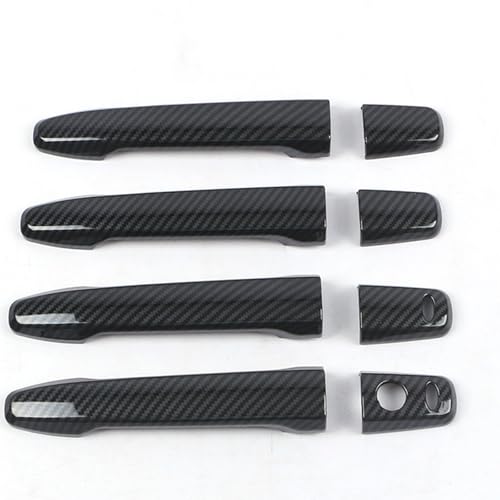 ZXBL Türgriffabdeckung für Mitsubishi Outlander 2009-2016, Außentürgriff Auto Außentür Griffe Abdeckung Schutz Aufkleber Außentür Griff Moulding Abdeckung, smart Handle-Carbon Fiber von ZXBL