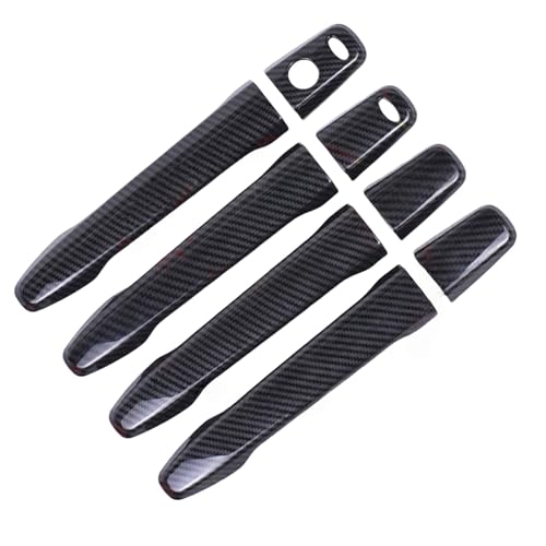 ZXBL Türgriffabdeckung für Mitsubishi Outlander 2013-2021, Außentürgriff Auto Außentür Griffe Abdeckung Schutz Aufkleber Außentür Griff Moulding Abdeckung, smart Handles-Carbon Fiber von ZXBL