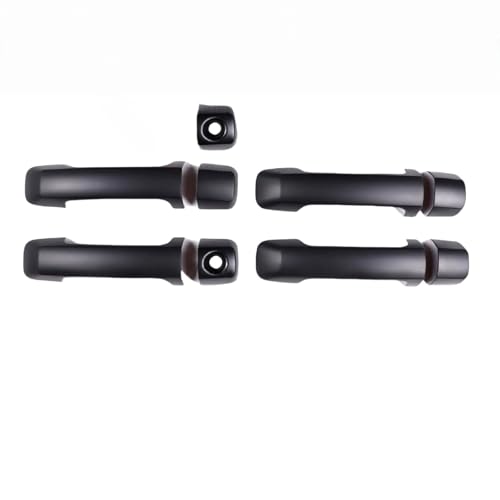 ZXBL Türgriffabdeckung für Toyota Tundra 2007-2021, Außentürgriff Auto Außentür Griffe Abdeckung Schutz Aufkleber Außentür Griff Moulding Abdeckung, Single-Hole Handle Set 9 Pieces- Matte Black von ZXBL