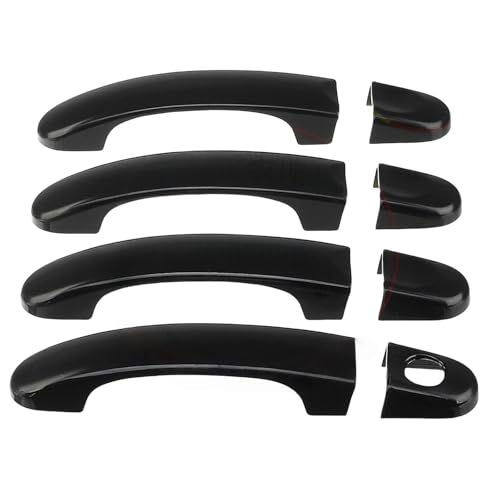 ZXBL Türgriffabdeckung für Volkswagen Caddy T5T6 2004-2015, Außentürgriff Auto Außentür Griffe Abdeckung Schutz Aufkleber Außentür Griff Moulding Abdeckung,Single Hole-Bright Black von ZXBL