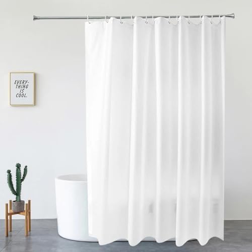 Duschvorhang aus reinem weißem Polyester, wasserdicht, für Badezimmer, Dekoration, Trocken- und Nasstrennung, Badevorhang, Duschvorhänge, 80 x 160 cm (31,5 x 62,99 Zoll) von ZXBNNN