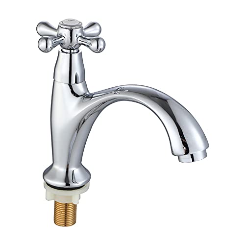ZXC Retro Standventil, Vintage Kaltwasser Armatur, Nostalgie Wasserhahn in Chrom von ZXC