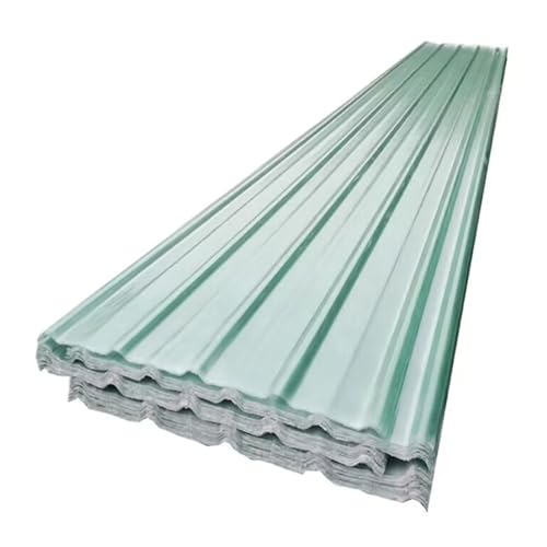 ZXCASDF FRP-Tageslichtplatten，Wellbahn Tageslichtplatten，Gewächshaus-Dachblech，UV-beständige Dachplatten，Wellplatte for Carports，Wetterfest Wellbahn，trapezblech(9pcs,0.9 * 0.5m/35 * 20in) von ZXCASDF