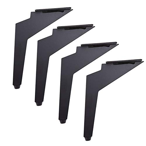 ZXCASDF Möbelfüße Metalldesign Hairpin Leg Geriffelt Tischbeine | Stahl | Viele Farben | Alle Größen | Streben Rost Möbelfüße Haarnadel Beine 4Er Set Alle Größen,25cm/9.84in von ZXCASDF