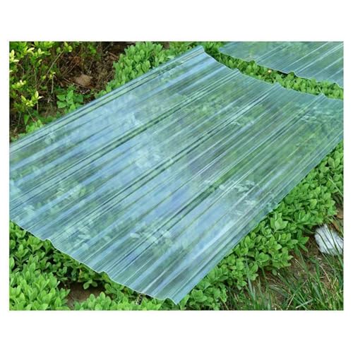ZXCASDF Wellbahn Tageslichtplatten，FRP-Tageslichtplatten，UV-beständige Dachplatten，Gewächshaus-Dachblech，Wellplatte for Carports，Wetterfest Wellbahn，trapezblech(4pcs,0.9 * 1.8m/35 * 71in) von ZXCASDF