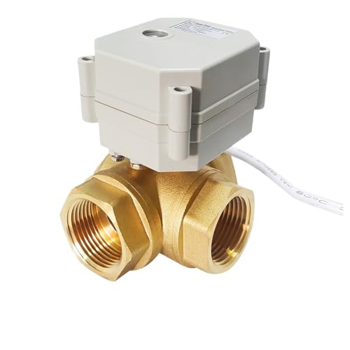 1'' (DN25) AC110V bis 240V Stromausfall-Rücklaufventil, elektrisch betätigtes Ventil, Metallgetriebe, 3-Wege-Kugelhahn mit Motor, Durchflussrichtung(BSP_110V TO 240V_CR703) von ZXCDLCCJD