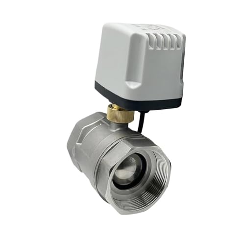 1-1/2" Edelstahl IP65 Wasserdichter motorisierter Kugelhahn 220V 12V 24V 3-Draht 2 Steuerung Messing elektrischer Kugelhahn(24VDC) von ZXCDLCCJD