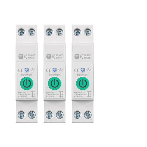 1-63A 1P+N Tuya WiFi Smart Circuit Breaker Switch Kwh Metering Timer Relay MCB Voltage Current Protect Alexa Google Home Alice von ZXCDLCCJD