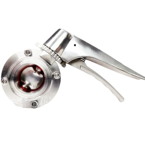 19/25/32/38/45/51mm Rohr OD x 1.5 "2" Tri Clamp sanitär Schmetterling Squeeze Trigger Flow Control Ventil SUS 304 Edelstahl(25mmPipeOD K50.5mm) von ZXCDLCCJD