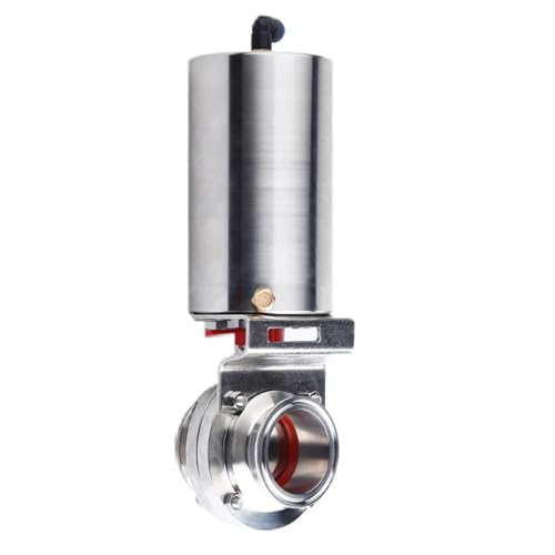 19-108mm Rohr 1,5 "2" -4 "Tri Clamp 304 316L Edelstahl Sanitär Schmetterling Ventil mit Pneumatische antrieb for Home Brew(38mmK50.5) von ZXCDLCCJD