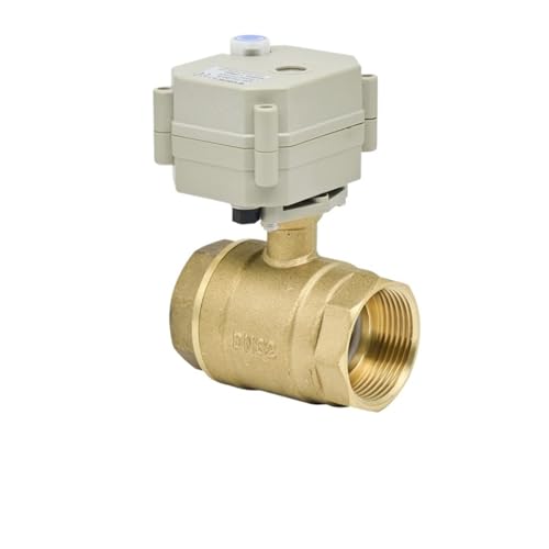 2-Wege-Messing 1-1/4'' DN32 Metallgetriebe-Motorventile AC/DC 9V 12V 24V 3/7 Drähte TF32-B2-Serie Automatisierte Kugelhähne(None,NPT_AC DC 9V-24V_CR202) von ZXCDLCCJD