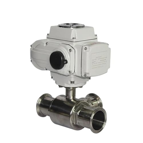 25mm 3 Way High Platform Motorized Ball Valve Stainless Steel Q911F-16P Sanitary Tri Clamp Ferrule Type Electric Ball Valve(L TYPE_12VDC) von ZXCDLCCJD