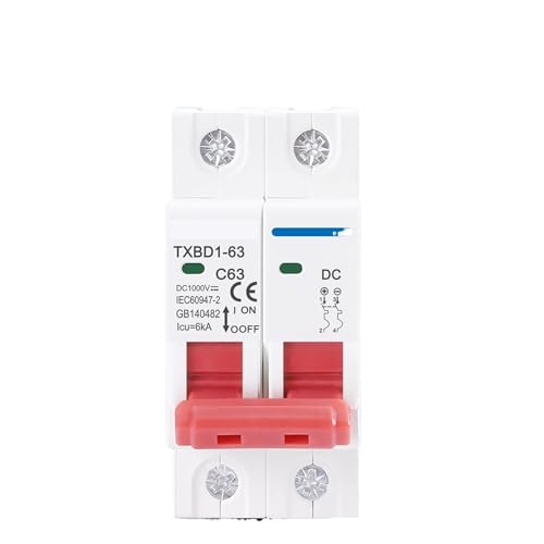2P DC 1000V Solar Mini Circuit Breaker Battery Switch 6A 10A 16A 20A 25A 32A 40A 50A 63A DC MCB for Photovoltaic PV System(20A) von ZXCDLCCJD