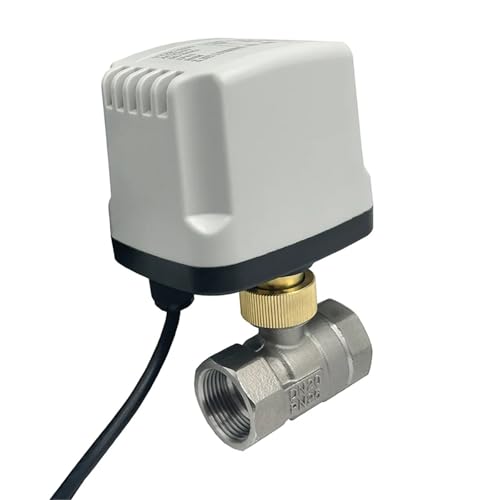 3/4 Zoll 304 Edelstahl IP65 Wasserdichter motorisierter Kugelhahn 220 V 12 V 24 V 3-Draht 2 Steuerung Elektrischer Messing-Kugelhahn(220VAC) von ZXCDLCCJD