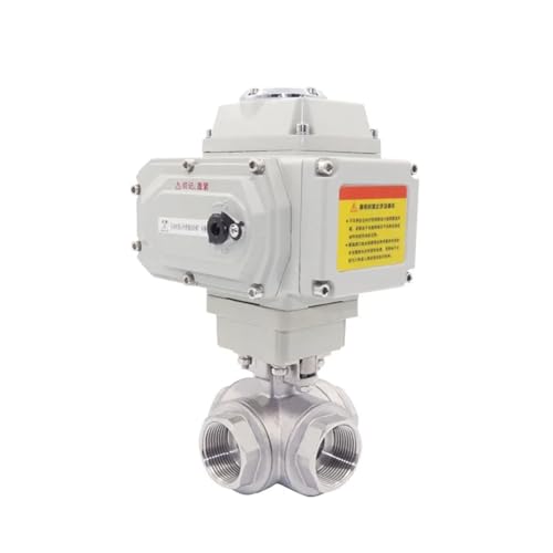 3/4" inch 3 Way High Platform Motorized Ball Valve 304 Stainless Steel Q911F-16P Female Thread Electric Ball Valve(24VDC_T TYPE) von ZXCDLCCJD