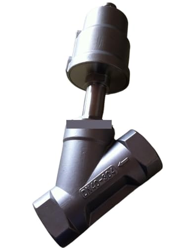 3/8" 1/2" 3/4" 1 Zoll 1 1/4" 1 1/2" und 2 Zoll pneumatisches Schrägsitzventil aus Edelstahl 304(50mm actuator,1-1/2") von ZXCDLCCJD