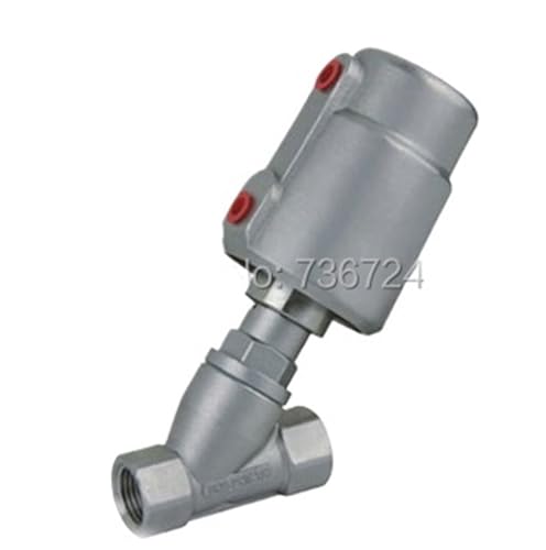 3/8" 1/2" 3/4" 1 Zoll 1 1/4" 1 1/2" und 2 Zoll pneumatisches Schrägsitzventil aus Edelstahl 316(100mm actuator,1-1/4") von ZXCDLCCJD