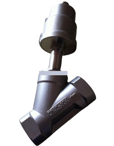 3/8" 1/2" 3/4" 1 Zoll 1 1/4" 1 1/2" und 2 Zoll pneumatisches Schrägsitzventil aus Edelstahl 316(40mm actuator,1-1/4") von ZXCDLCCJD