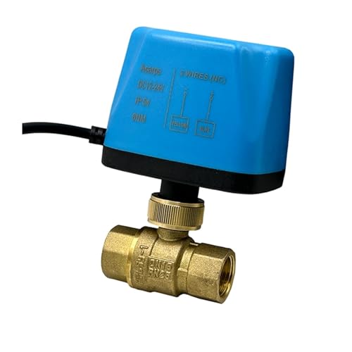 DN15 DN20 DN25 DN50 Normalerweise geschlossener motorisierter Messing-Kugelhahn mit voller Bohrung, 2-adriger elektrischer Messing-Kugelhahn, Ventilkörper mit großer Öffnung(1/2",CLOSED_110VAC) von ZXCDLCCJD