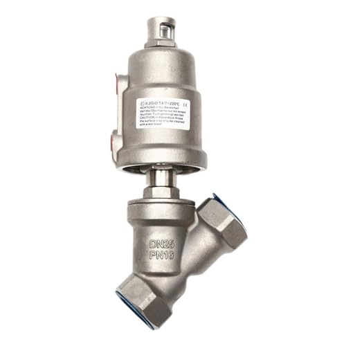 DN25 Stainless Steel Pneumatic Threaded Angle Seat Valve Y Type High Temperature Steam Internal Thread Pneumatic Valve(Single Acting) von ZXCDLCCJD