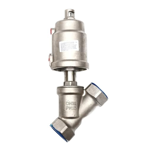 DN32 Stainless Steel Pneumatic Threaded Angle Seat Valve Y Type High Temperature Steam Internal Thread Pneumatic Valve(Single Acting) von ZXCDLCCJD