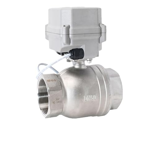 DN50 Elektrischer Kugelhahn AC110V bis 230V Motorisierter Kugelhahn Wasser mit manueller Übersteuerung IP67-Schutz zertifiziert(BSP,AC110V TO 230V_CR202) von ZXCDLCCJD