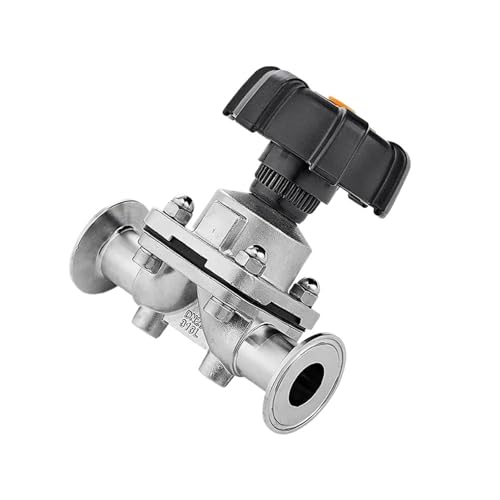 Passend for 12,7 mm - 51 mm Rohraußendurchmesser x 1,5 Zoll 2 Zoll Tri-Clamp Sanitär-Membranventil aus Edelstahl SUS 316L for selbstgebrautes Bierbrauen(Composite,38mm OD K50.5mm) von ZXCDLCCJD