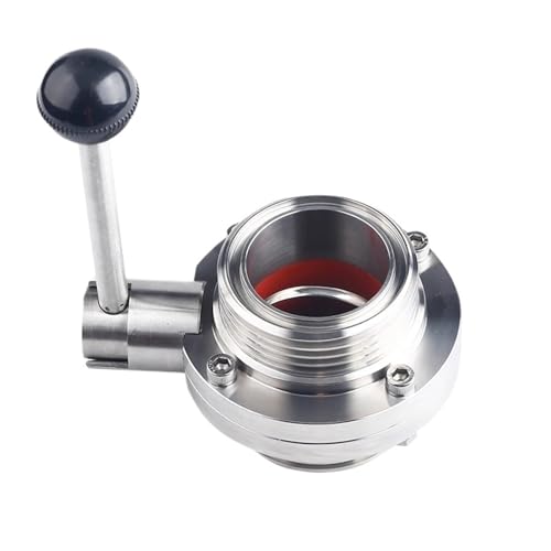 Standard T Gewinde 25 32 38-89mm 304 Edelstahl Sanitär Schmetterling Ventil Homebrew(T-Thread 32) von ZXCDLCCJD