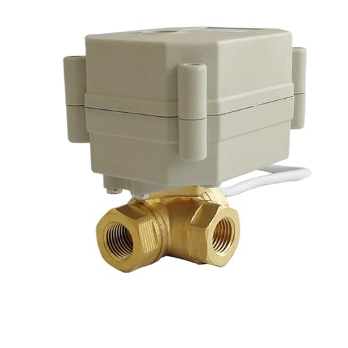 Tsai Fan Betätigtes Kugelventil BSP/NPT 1/4'' 3/8'' Messing DN8 DN10 3-Wege-L/T-Typ Elektrischer Kran zur Durchflussregelung(NPT_8-BH3-C 9V-24V_CR401) von ZXCDLCCJD