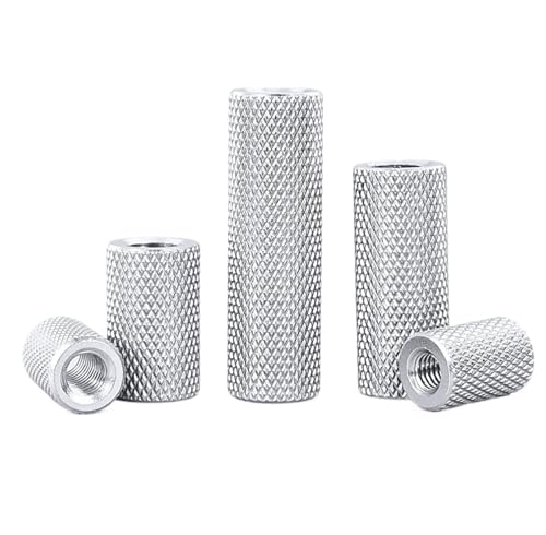 20er-Pack Rändelmuttern aus Edelstahl 304, verlängerte Einstellmuttern for Rändelschrauben, zylindrische Rändelmutter mit rutschfestem Griff, M2-M12(M10(id)*16(L)*20(od)) von ZXCFGH