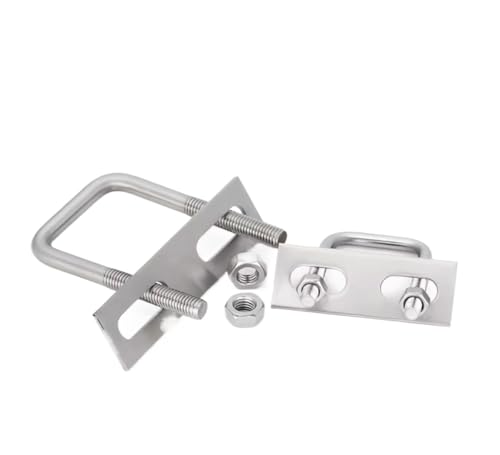 5 Stück Vierkantklemmen aus Edelstahl 304 mit Muttern und Rahmenplatten for Bootsanhänger und Befestigungselemente, Stoßverbindungen M6, M8, M10, M12(M12*90 * 200) von ZXCFGH