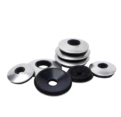 50 Stück 304 Edelstahl Verbundgummidichtung Wasserdichter Flansch-Verbundscheiben-Abstandshalter, M4.2 M4.8 M5.5 M6.3 M8 M10(M8*25) von ZXCFGH