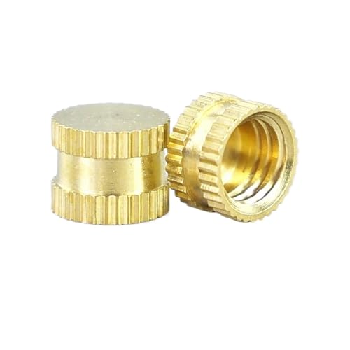 Messing-Einsatzmuttern, Rändelmuttern, Gewindeverstärkung aus Spritzgusskunststoff M2-M10 for 3D-Druck/Gerätegehäuse/Kfz-Kunststoffteile(M2.5 * 6 (small)) von ZXCFGH