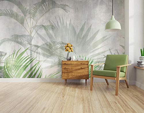 Fototapete 3D Effekt Tapete Vliestapete Handgemalte Bananenblatt Kokosnussbaum Monstera Moderne Tapeten Vliestapete Wandbilder Wohnzimmer Schlafzimmer von ZXCHEE