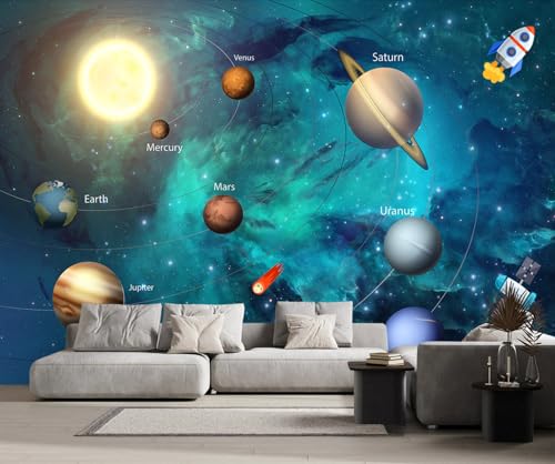 Fototapete Blauer Planet Universum 310x250cm Tapete Kinderzimmer Vliestapete Wohnzimmer Schlafzimmer Wandtapete Deco -ZXCHEE-MZ00392 von ZXCHEE