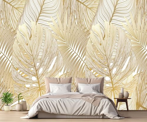 Fototapete Goldene Blätter Retro Streifen 350x250cm Tapete Kinderzimmer Vliestapete Wohnzimmer Schlafzimmer Wandtapete Deco -ZXCHEE-MZ06495 Fototapete Goldene Blätter Retro Streifen 350x250cm Tapete Kinderzimmer Vliestapete Wohnzimmer Schlafzimmer Wandtapete Deco -ZXCHEE-MZ06495 von ZXCHEE