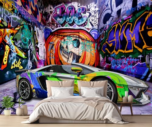 Fototapete Graffiti Retro Blau 430x300cm Tapete Kinderzimmer Vliestapete Wohnzimmer Schlafzimmer Wandtapete Deco -ZXCHEE-MZ06102 Fototapete Graffiti Retro Blau 430x300cm Tapete Kinderzimmer Vliestapete Wohnzimmer Schlafzimmer Wandtapete Deco -ZXCHEE-MZ06102 von ZXCHEE