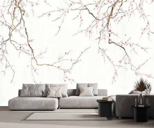 Fototapete Rosa Blumenzweige 310x250cm Tapete Kinderzimmer Vliestapete Wohnzimmer Schlafzimmer Wandtapete Deco -ZXCHEE-MZ05702 von ZXCHEE