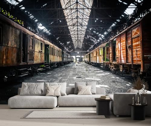 Fototapete Vintage Bahnhof 430x300cm Tapete Kinderzimmer Vliestapete Wohnzimmer Schlafzimmer Wandtapete Deco -ZXCHEE-MZ05517 Fototapete Vintage Bahnhof 430x300cm Tapete Kinderzimmer Vliestapete Wohnzimmer Schlafzimmer Wandtapete Deco -ZXCHEE-MZ05517 von ZXCHEE