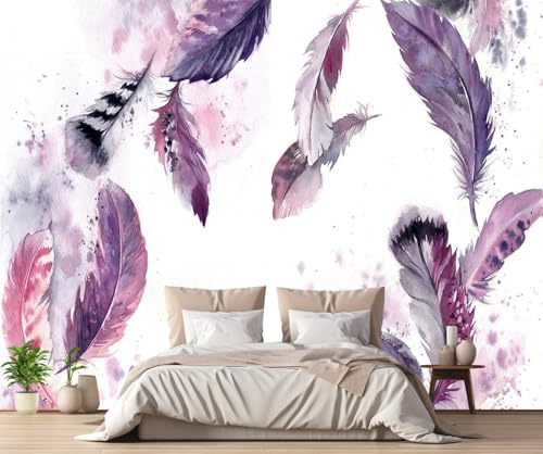 Fototapete Vintage Lila Feder 400x255cm Tapete Kinderzimmer Vliestapete Wohnzimmer Schlafzimmer Wandtapete Deco -ZXCHEE-MZ02428 Fototapete Vintage Lila Feder 400x255cm Tapete Kinderzimmer Vliestapete Wohnzimmer Schlafzimmer Wandtapete Deco -ZXCHEE-MZ02428 von ZXCHEE