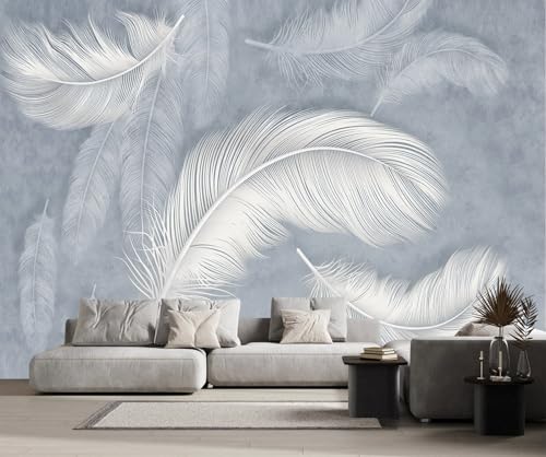 Fototapete Weiße Gestreifte Feder 350x250cm Tapete Kinderzimmer Vliestapete Wohnzimmer Schlafzimmer Wandtapete Deco -ZXCHEE-MZ05928 Fototapete Weiße Gestreifte Feder 350x250cm Tapete Kinderzimmer Vliestapete Wohnzimmer Schlafzimmer Wandtapete Deco -ZXCHEE-MZ05928 von ZXCHEE