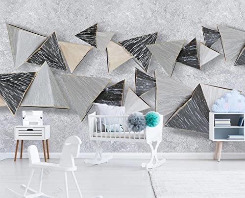 Tapete 3D Fototapete 3D Effekt Abstrakte Geometrie Tapeten Kinderzimmer Wandbilder Wohnzimmer Schlafzimmer Wanddeko -ZX11275-400x255cm von ZXCHEE