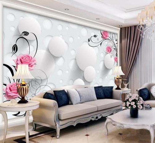 Tapete 3D Fototapete 3D Effekt Blumen Tapeten Kinderzimmer Wandbilder Wohnzimmer Schlafzimmer Wanddeko -ZX09239-310x250cm von ZXCHEE