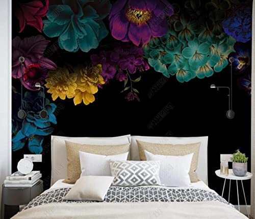 Tapete 3D Fototapete 3D Effekt Farbige Blumen Tapeten Kinderzimmer Wandbilder Wohnzimmer Schlafzimmer Wanddeko -ZX05163-350x250cm von ZXCHEE