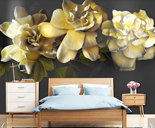 Tapete 3D Fototapete 3D Effekt Relief Blumen Retro Tapeten Kinderzimmer Wandbilder Wohnzimmer Schlafzimmer Wanddeko -ZX10222-400x255cm von ZXCHEE